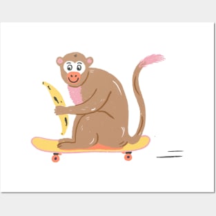 Monkey Skater Posters and Art